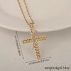Wholesale Minimalist Copper Pendant Lip Necklace With Micropaved Star And Moon Cross Design