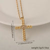 Wholesale Minimalist Copper Pendant Lip Necklace With Micropaved Star And Moon Cross Design