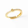 Wholesale Minimalist Copper Ring With Letter Pattern Gold Plated