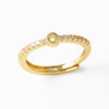 Wholesale Minimalist Copper Ring With Letter Pattern Gold Plated