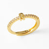 Wholesale Minimalist Copper Ring With Letter Pattern Gold Plated