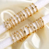 Wholesale Minimalist Copper Ring With Letter Pattern Gold Plated