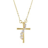 Wholesale Minimalist Cross Necklace For Women With Wrapped Diamond Niche Design Copper Material And Electroplating Processing