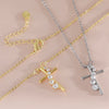 Wholesale Minimalist Cross Necklace For Women With Wrapped Diamond Niche Design Copper Material And Electroplating Processing