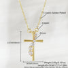 Wholesale Minimalist Cross Necklace For Women With Wrapped Diamond Niche Design Copper Material And Electroplating Processing