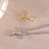 Wholesale Minimalist Cross Necklace For Women With Wrapped Diamond Niche Design Copper Material And Electroplating Processing