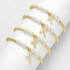 Wholesale Minimalist Cross Pendant Copper Bracelet 18K Gold Plated