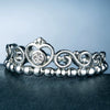 Wholesale Minimalist Crown Women's Ring Copper Silver Plated Zircon Jewelry