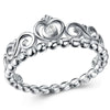 Wholesale Minimalist Crown Women's Ring Copper Silver Plated Zircon Jewelry