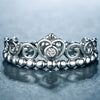 Wholesale Minimalist Crown Women's Ring Copper Silver Plated Zircon Jewelry