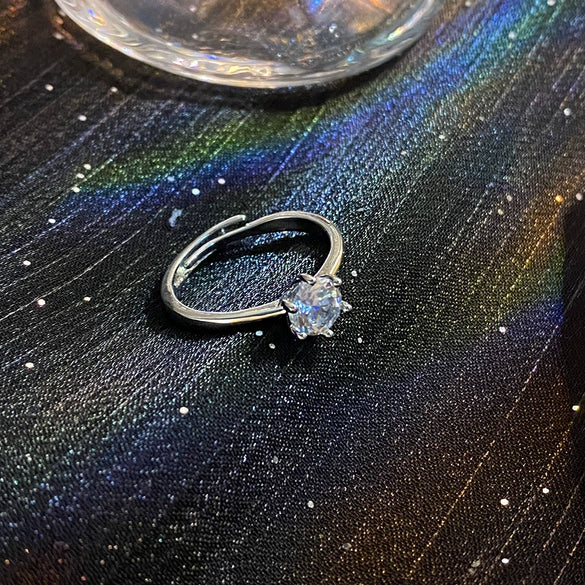 Wholesale Minimalist Diamond Copper Geometric Ring For Women