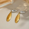 Wholesale Minimalist Drop Shape Geometric Stainless Steel Electroplated Earrings For Women