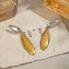 Wholesale Minimalist Drop Shape Geometric Stainless Steel Electroplated Earrings For Women