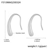Wholesale Minimalist Drop Shape Geometric Stainless Steel Pvd Plated Light Luxury Women's Ear Hook Earrings
