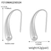 Wholesale Minimalist Drop Shape Geometric Stainless Steel Pvd Plated Light Luxury Women's Ear Hook Earrings