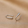 Wholesale Minimalist Drop Shape Silver Earrings