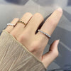 Wholesale Minimalist Elastic Rope Lucky Beads Handmade Beaded Round Geometric S925 Sterling Silver Ring For Women