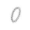 Wholesale Minimalist Elastic Rope Lucky Beads Handmade Beaded Round Geometric S925 Sterling Silver Ring For Women