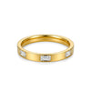 Wholesale Minimalist Electroplated Square Diamondencrusted Plain Band Ring