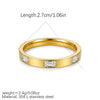 Wholesale Minimalist Electroplated Square Diamondencrusted Plain Band Ring