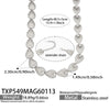 Wholesale Minimalist Electroplated Stainless Steel Geometric Watermelon Pattern Heart Jewelry Set For Women Necklace Bracelet Waist Chain