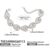 Wholesale Minimalist Electroplated Stainless Steel Geometric Watermelon Pattern Heart Jewelry Set For Women Necklace Bracelet Waist Chain