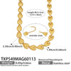 Wholesale Minimalist Electroplated Stainless Steel Geometric Watermelon Pattern Heart Jewelry Set For Women Necklace Bracelet Waist Chain
