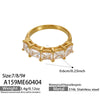 Wholesale Minimalist Elegant Geometric Zircon Stainless Steel 18K Gold Electroplated Ring For Women Light Luxury Jewelry