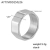 Wholesale Minimalist Facet Ring Stainless Steel Geometric Punk Cold Style Jewelry