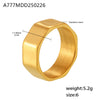 Wholesale Minimalist Facet Ring Stainless Steel Geometric Punk Cold Style Jewelry
