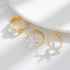 Wholesale Minimalist Fashion Stainless Steel Starfish Round Ring For Women With White Oil Dropping And Electroplating