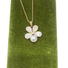Wholesale Minimalist Freshwater Pearl And Acrylic Flower Pendant Necklace With Copper Accessory