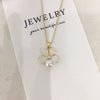 Wholesale Minimalist Freshwater Pearl And Acrylic Flower Pendant Necklace With Copper Accessory