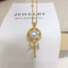Wholesale Minimalist Freshwater Pearl And Copper Pendant Rotating Lollipop Necklace