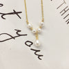 Wholesale Minimalist Freshwater Pearl Pendant Jewelry With Copper Accessories And Flat Round Bun Round Pearls