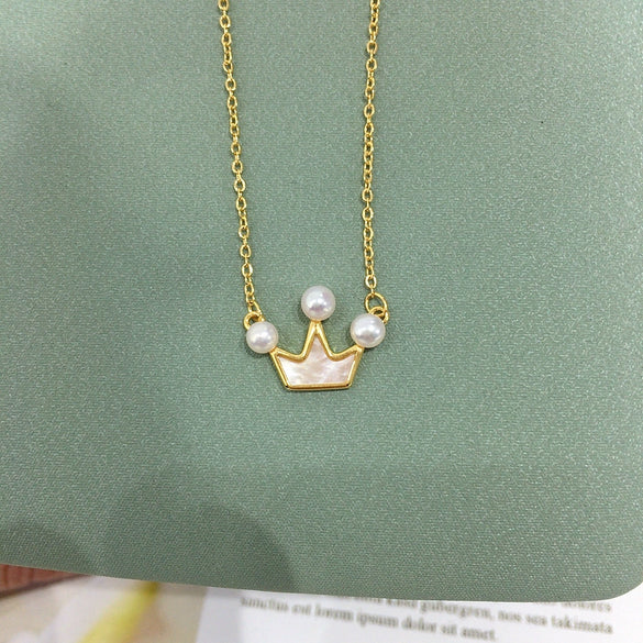 Wholesale Minimalist Freshwater Pearl Pendant Jewelry With Copper Accessories Flat Round And Bun Round Pearls