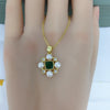 Wholesale Minimalist Freshwater Pearl Pendant Jewelry With Copper Accessory And Flat Round Or Bun Round Pearls