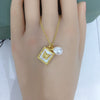 Wholesale Minimalist Freshwater Pearl Pendant Jewelry With Square And Butterfly Design Copper Accessories Rice And Droplet Shape Pearls