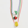 Wholesale Minimalist Fruit Pattern Titanium Steel Necklace With Banana Strawberry Mushroom Pendant And Electroplating Design