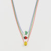 Wholesale Minimalist Fruit Pattern Titanium Steel Necklace With Banana Strawberry Mushroom Pendant And Electroplating Design