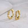 Wholesale Minimalist Geometric Copper Electroplated Real Gold Microinlaid Zircon Earrings For Women