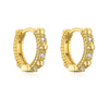 Wholesale Minimalist Geometric Copper Electroplated Real Gold Microinlaid Zircon Earrings For Women