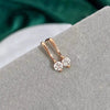 Wholesale Minimalist Geometric Copper Inlaid Zirconia Women's Earrings