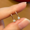 Wholesale Minimalist Geometric Copper Inlaid Zirconia Women's Earrings