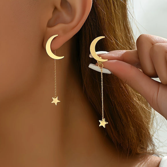 Wholesale Minimalist Geometric Copper Pendant Earrings For Women With Electroplating