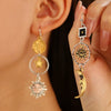 Wholesale Minimalist Geometric Copper Pendant Earrings For Women With Electroplating