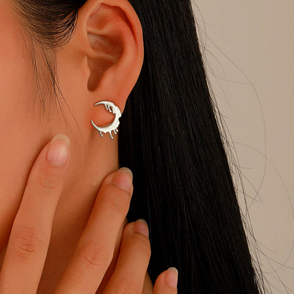Wholesale Minimalist Geometric Copper Pendant Earrings For Women With Electroplating