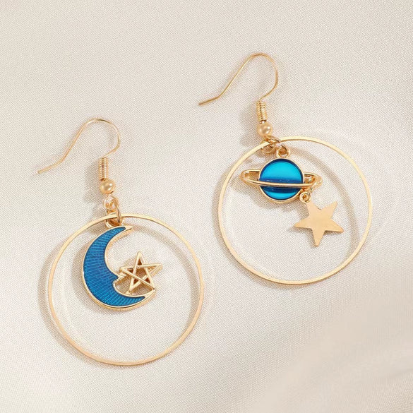 Wholesale Minimalist Geometric Copper Pendant Earrings For Women With Electroplating