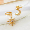 Wholesale Minimalist Geometric Copper Pendant Earrings For Women With Electroplating