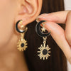 Wholesale Minimalist Geometric Copper Pendant Earrings For Women With Electroplating